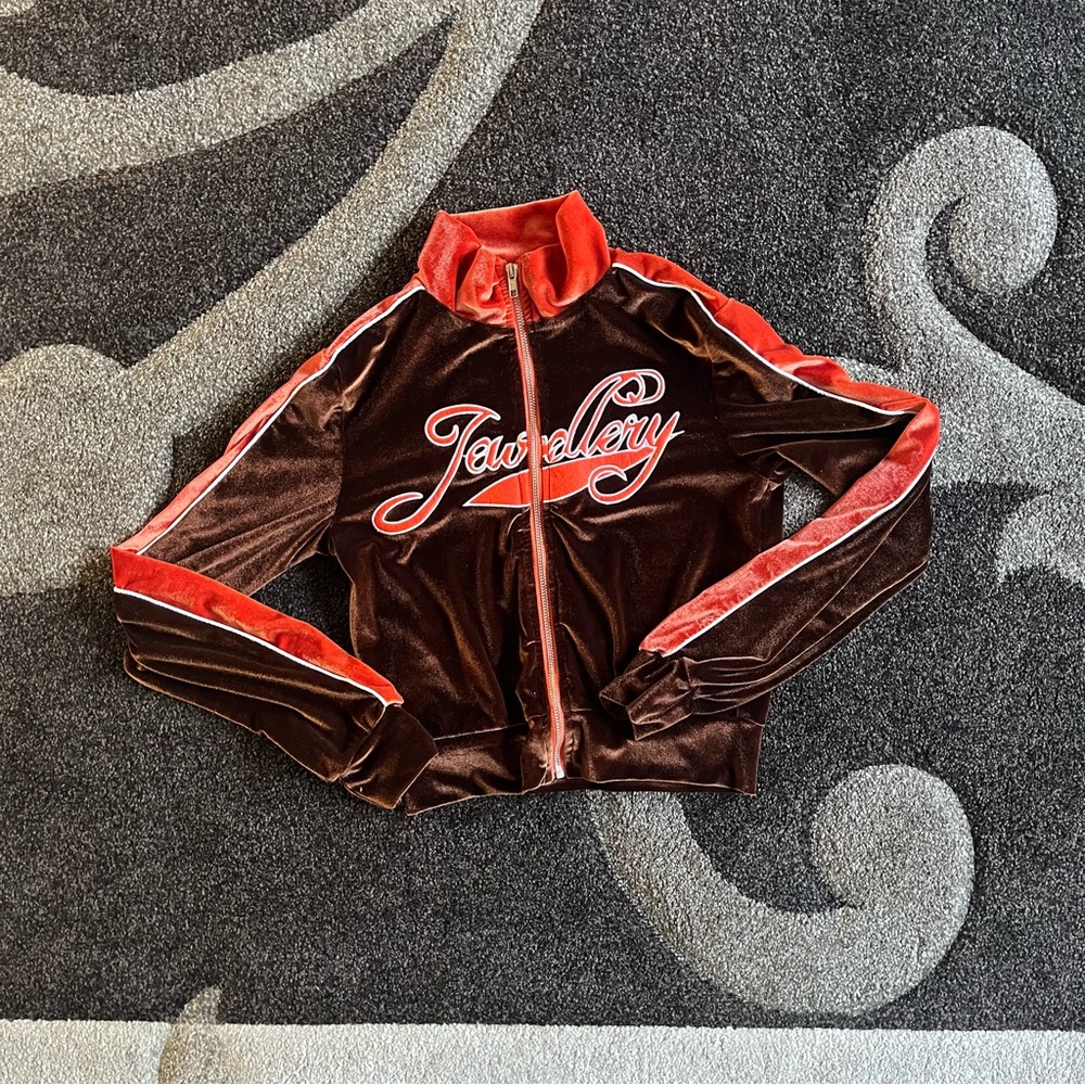 Velour zip up jacket